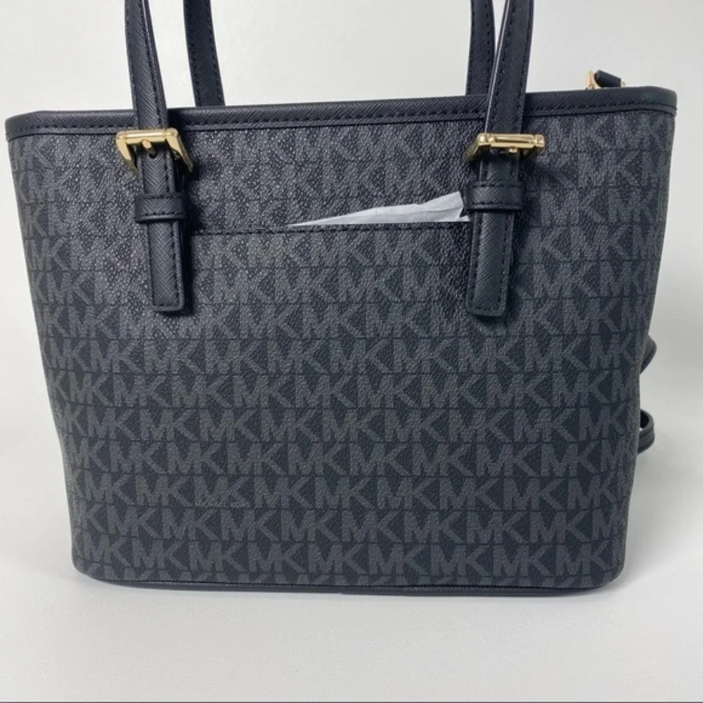 Michael Kors Jet Set Travel Extra-Small Logo Top-Zip Tote Satchel Crossbody Bag